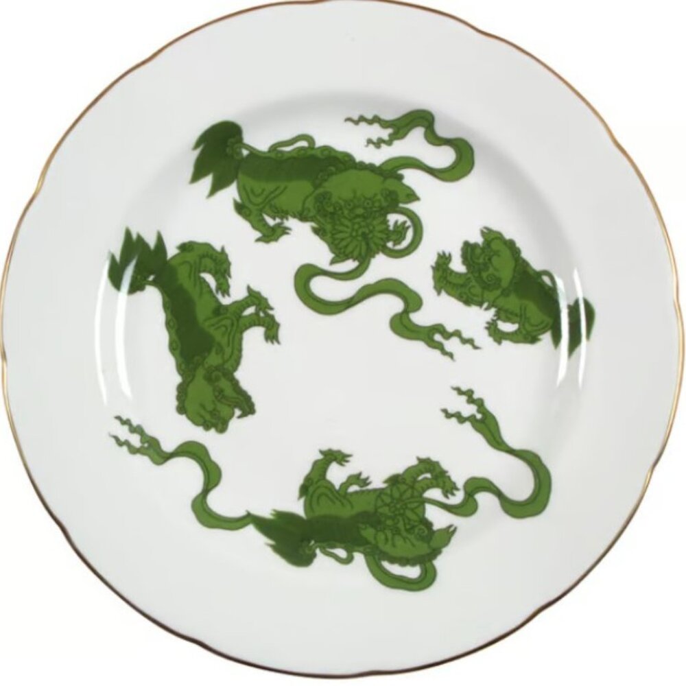 Wedgwood-- Chinese Tigers Green-Dinner Plate